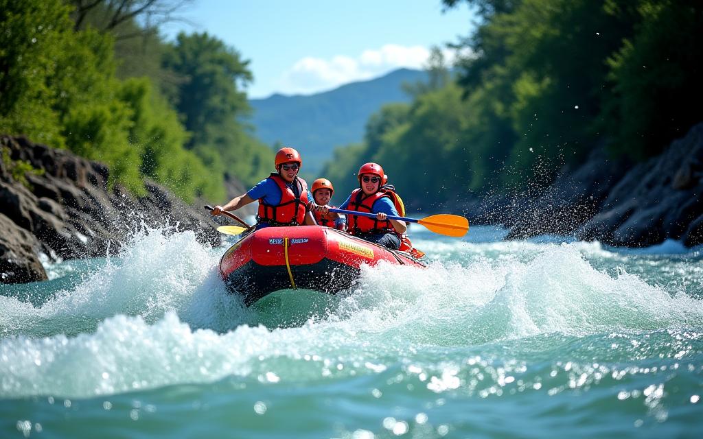 Whitewater rafting sa mga rapids ng Cebu